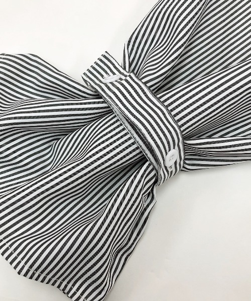 SHEENA（シーナ）の「ストライプキャンディスリーブブラウス（シャツ/ブラウス・レディース・サックスブルー/ブラック・M）」の12枚目の写真