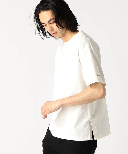 Grand PARK（グランドパーク）の「レイヤードサイドスリットロング丈Ｔシャツ（Tシャツ/カットソー・メンズ・ホワイト系その他/ホワイト・MEDIUM/LARGE/X-LARGE）」の4枚目の写真