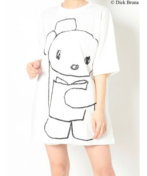 merry jenny（メリージェニー）の「BLACK BEAR BIG TEE（Tシャツ/カットソー・レディース・オフホワイト/ブラック/ライトブルー・FREE）」の12枚目の写真