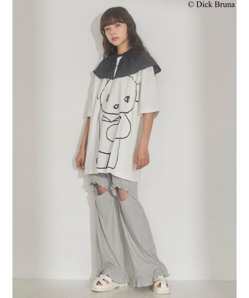 merry jenny（メリージェニー）の「BLACK BEAR BIG TEE（Tシャツ/カットソー・レディース・オフホワイト/ブラック/ライトブルー・FREE）」の7枚目の写真