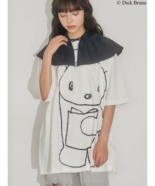 merry jenny（メリージェニー）の「BLACK BEAR BIG TEE（Tシャツ/カットソー・レディース・オフホワイト/ブラック/ライトブルー・FREE）」の11枚目の写真