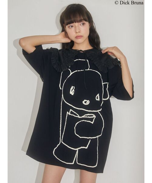 merry jenny（メリージェニー）の「BLACK BEAR BIG TEE（Tシャツ/カットソー・レディース・オフホワイト/ブラック/ライトブルー・FREE）」の10枚目の写真