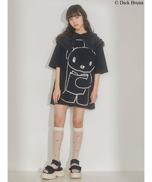 merry jenny（メリージェニー）の「BLACK BEAR BIG TEE（Tシャツ/カットソー・レディース・オフホワイト/ブラック/ライトブルー・FREE）」の22枚目の写真