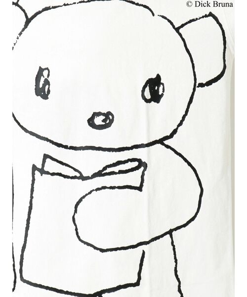 merry jenny（メリージェニー）の「BLACK BEAR BIG TEE（Tシャツ/カットソー・レディース・オフホワイト/ブラック/ライトブルー・FREE）」の16枚目の写真