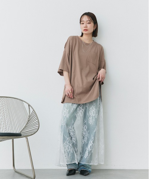 【Massimo dutti】ラウンドヘムTシャツ Women's Black T-Shirts - Massimo Dutti - BH