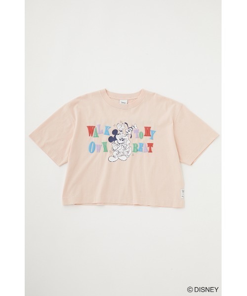 Disney SERIES CREATED by MUS(ディズニーシリーズクリエイテッドバイエムユーエス)の「MD CLAP YOUR HANDS Tシャツ(Tシャツ/カットソー・レディース・ライトピンク/オフホワイト/ブラック・FREE)」の6枚目の写真