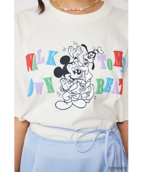 Disney SERIES CREATED by MUS(ディズニーシリーズクリエイテッドバイエムユーエス)の「MD CLAP YOUR HANDS Tシャツ(Tシャツ/カットソー・レディース・ライトピンク/オフホワイト/ブラック・FREE)」の20枚目の写真