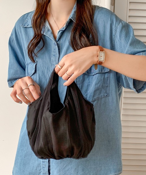 EPICKS(エピックス)の「シアーエコバッグ(エコバッグ/サブバッグ・レディース・ピンク/グリーン/ブラック/アイボリー/ブルー・FREE)」の3枚目の写真
