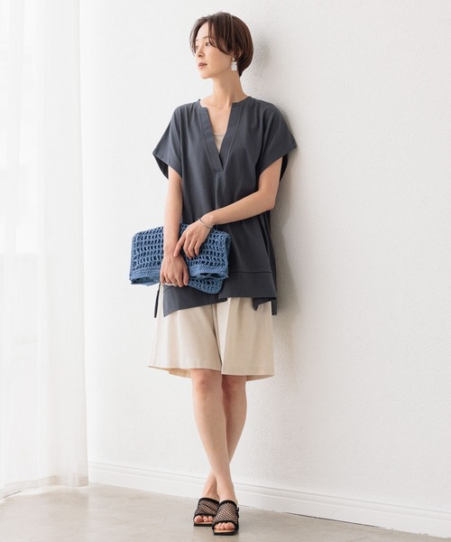 LEPSIM（レプシィム）の「深Vネックチュニック 183634（Tシャツ