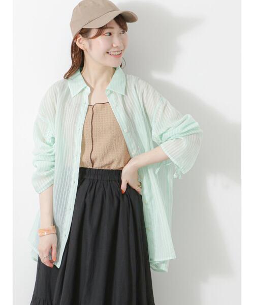 ehka sopo（エヘカソポ）の「配色メロータンクトップ（タンクトップ・レディース・グリーン/キナリ/ベージュ/ブラック・F）」の7枚目の写真