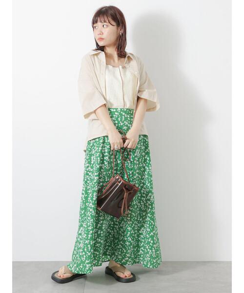 ehka sopo（エヘカソポ）の「配色メロータンクトップ（タンクトップ・レディース・グリーン/キナリ/ベージュ/ブラック・F）」の8枚目の写真