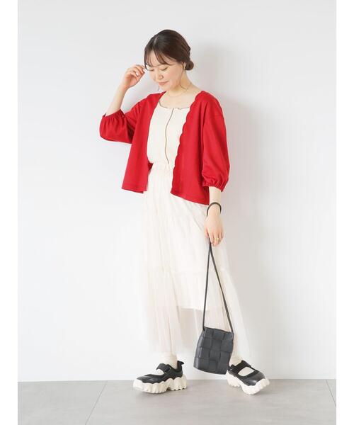 ehka sopo（エヘカソポ）の「配色メロータンクトップ（タンクトップ・レディース・グリーン/キナリ/ベージュ/ブラック・F）」の15枚目の写真