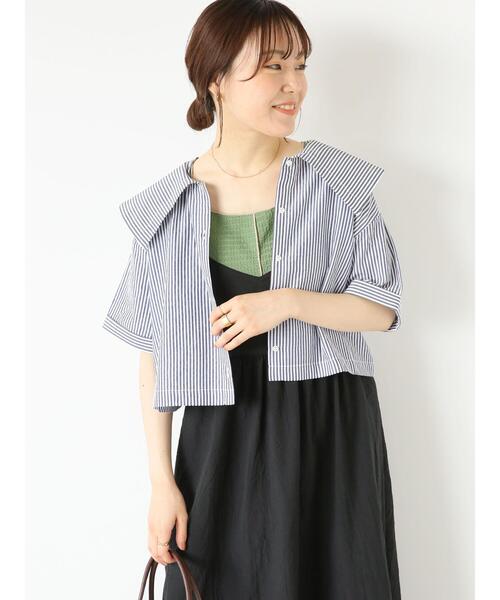 ehka sopo（エヘカソポ）の「配色メロータンクトップ（タンクトップ・レディース・グリーン/キナリ/ベージュ/ブラック・F）」の21枚目の写真