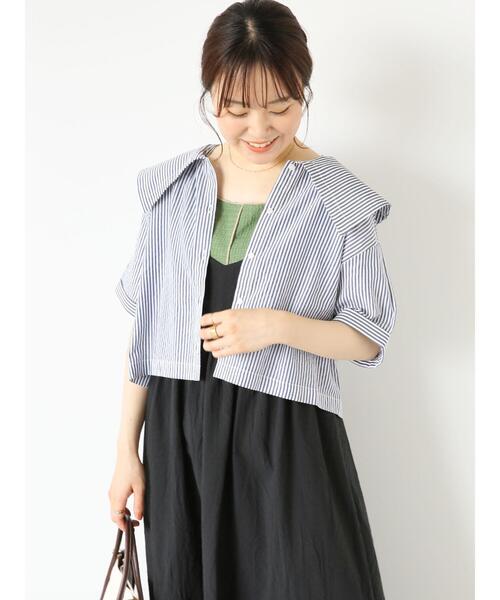 ehka sopo（エヘカソポ）の「配色メロータンクトップ（タンクトップ・レディース・グリーン/キナリ/ベージュ/ブラック・F）」の22枚目の写真