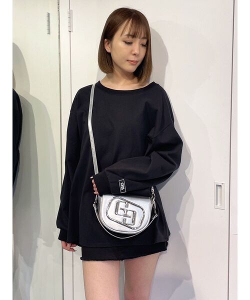 GYDA（ジェイダ）の「BASICロンT（Tシャツ/カットソー・レディース・ブラック/オフホワイト・FREE）」の2枚目の写真