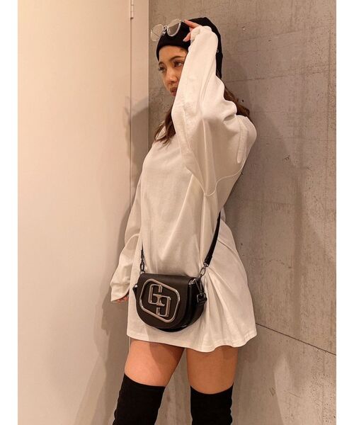 GYDA（ジェイダ）の「BASICロンT（Tシャツ/カットソー・レディース・ブラック/オフホワイト・FREE）」の3枚目の写真