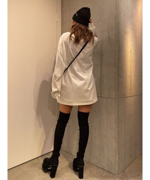 GYDA（ジェイダ）の「BASICロンT（Tシャツ/カットソー・レディース・ブラック/オフホワイト・FREE）」の20枚目の写真