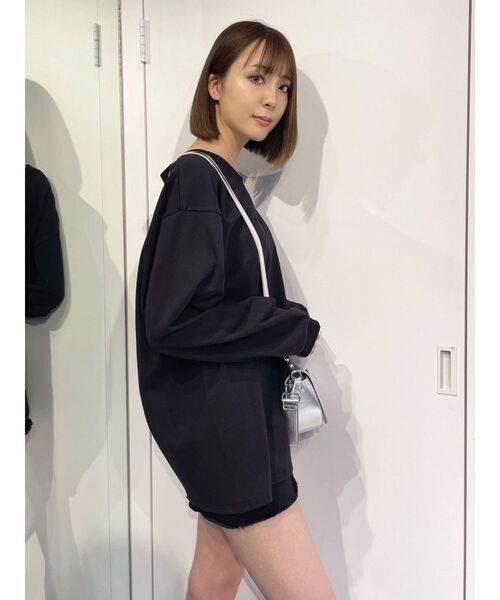 GYDA（ジェイダ）の「BASICロンT（Tシャツ/カットソー・レディース・ブラック/オフホワイト・FREE）」の13枚目の写真