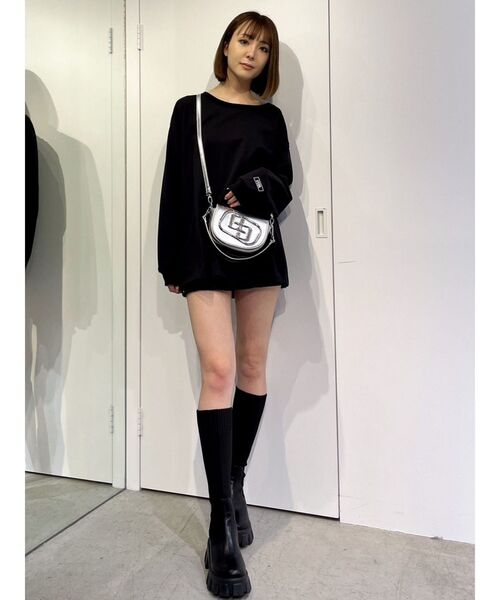 GYDA（ジェイダ）の「BASICロンT（Tシャツ/カットソー・レディース・ブラック/オフホワイト・FREE）」の22枚目の写真