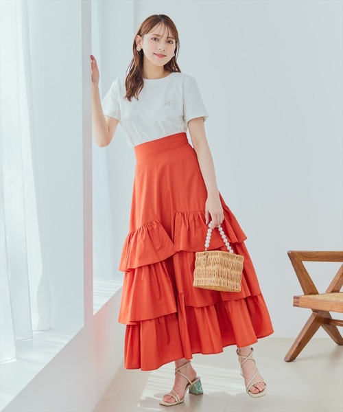 WILLSELECTION(ウィルセレクション)の「パール付きロゴ刺繍Tシャツ(Tシャツ/カットソー・レディース・オフホワイト/ピンク/ブラック・MEDIUM)」の5枚目の写真