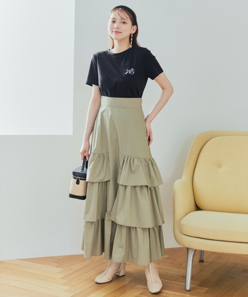 WILLSELECTION(ウィルセレクション)の「パール付きロゴ刺繍Tシャツ(Tシャツ/カットソー・レディース・オフホワイト/ピンク/ブラック・MEDIUM)」の14枚目の写真