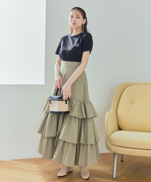 WILLSELECTION(ウィルセレクション)の「パール付きロゴ刺繍Tシャツ(Tシャツ/カットソー・レディース・オフホワイト/ピンク/ブラック・MEDIUM)」の15枚目の写真