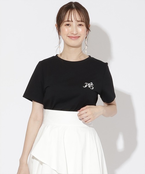 WILLSELECTION(ウィルセレクション)の「パール付きロゴ刺繍Tシャツ(Tシャツ/カットソー・レディース・オフホワイト/ピンク/ブラック・MEDIUM)」の16枚目の写真
