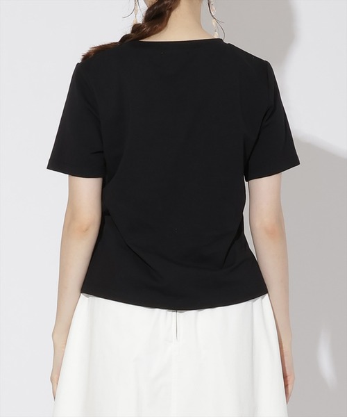 WILLSELECTION(ウィルセレクション)の「パール付きロゴ刺繍Tシャツ(Tシャツ/カットソー・レディース・オフホワイト/ピンク/ブラック・MEDIUM)」の19枚目の写真