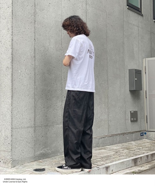 CIAOPANIC(チャオパニック)の「ピンストライプワイドスラックス(スラックス・レディース・グレー/ブラック・MEDIUM/LARGE)」の5枚目の写真