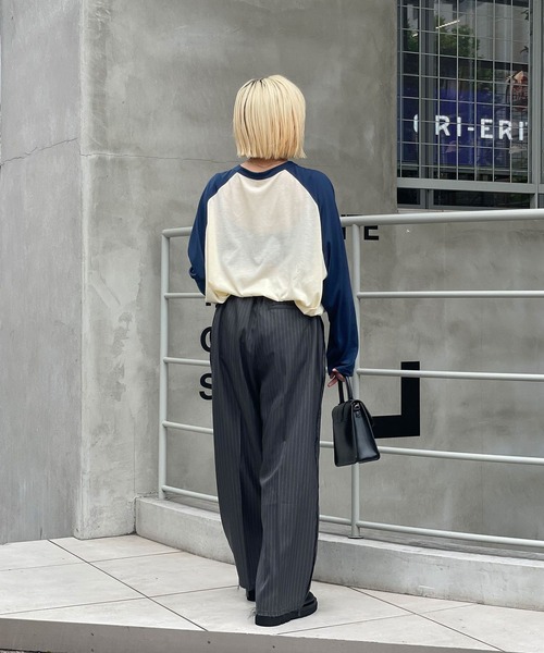 CIAOPANIC(チャオパニック)の「ピンストライプワイドスラックス(スラックス・レディース・グレー/ブラック・MEDIUM/LARGE)」の17枚目の写真