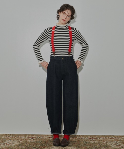 MERLOT（メルロー）の「カーブデニムパンツ（デニムパンツ・レディース・ネイビー・FREE/SMALL）」の9枚目の写真