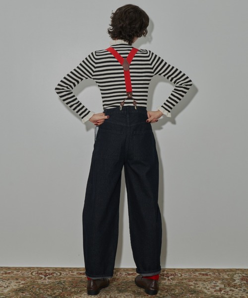 MERLOT（メルロー）の「カーブデニムパンツ（デニムパンツ・レディース・ネイビー・FREE/SMALL）」の12枚目の写真