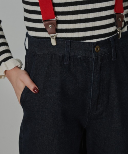 MERLOT（メルロー）の「カーブデニムパンツ（デニムパンツ・レディース・ネイビー・FREE/SMALL）」の4枚目の写真