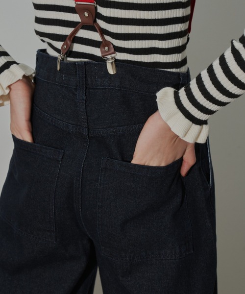 MERLOT（メルロー）の「カーブデニムパンツ（デニムパンツ・レディース・ネイビー・FREE/SMALL）」の5枚目の写真