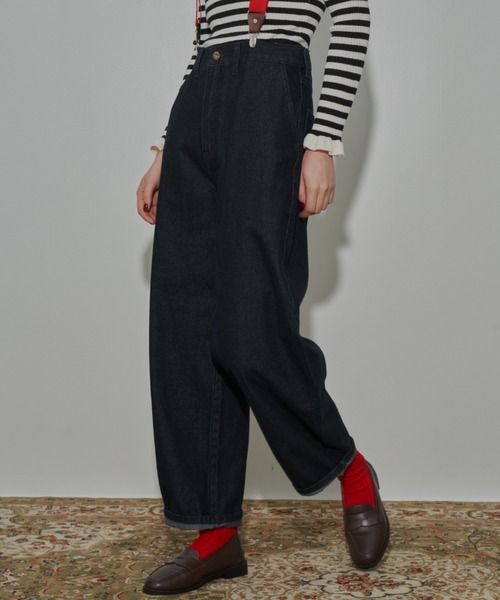 MERLOT（メルロー）の「カーブデニムパンツ（デニムパンツ・レディース・ネイビー・FREE/SMALL）」の7枚目の写真