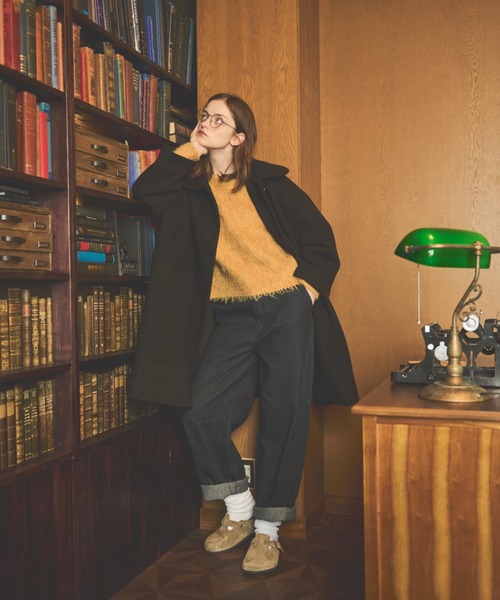 MERLOT（メルロー）の「カーブデニムパンツ（デニムパンツ・レディース・ネイビー・FREE/SMALL）」の14枚目の写真