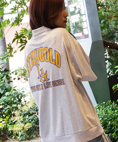 【STAYGOLD】LA バックプリント ハーフジップ Tシャツ / LA Back print Half zip T-shirt（Tシャツ/カットソー）｜STAY GOLD（ステイゴールド）