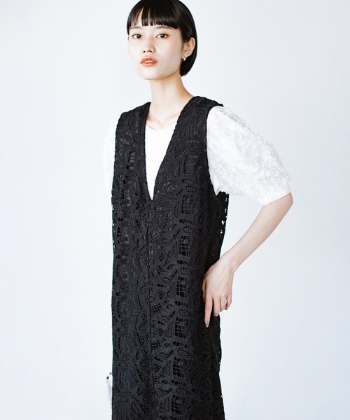 haco!(ハコ)の「なんと総レース!気品あふれるジャンパースカート(ジャンパースカート・レディース・ブラック・SMALL/MEDIUM/LARGE/X-LARGE)」の17枚目の写真