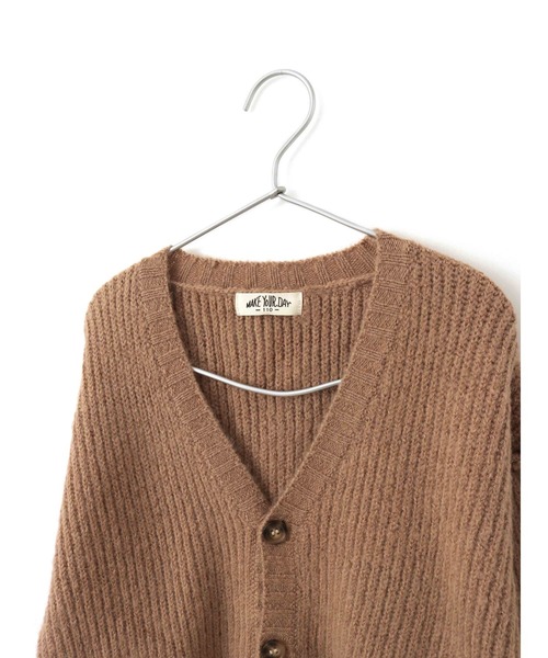 MAKE YOUR DAY（メイクユアデイ）の「畦編みニットカーディガン■80～140cm（カーディガン/ボレロ・キッズ・ベージュ/グレー・100/130/120/140/110/80/90）」の15枚目の写真