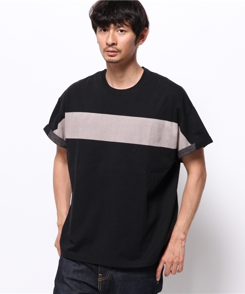 CIAOPANIC(チャオパニック)の「【Ciaopanic】 リメイクボーダーTee(Tシャツ/カットソー・メンズ・ホワイト/ブラック/グレー・FREE)」の2枚目の写真