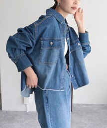 fredy emue | デニムクロップドシャツ(シャツ/ブラウス)
