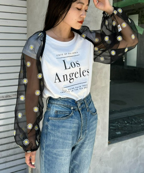 HELLO.SANFRANCISCO(ハローサンフランシスコ)の「【HELLO.SANFRANCISCO/ハローサンフランシスコ】チュールシアーフラワー刺繍ボレロ(カーディガン/ボレロ・レディース・ブラック/ホワイト・ONE SIZE)」の14枚目の写真