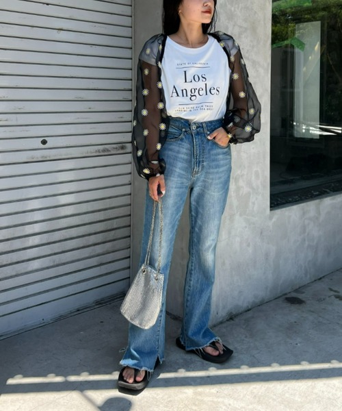 HELLO.SANFRANCISCO(ハローサンフランシスコ)の「【HELLO.SANFRANCISCO/ハローサンフランシスコ】チュールシアーフラワー刺繍ボレロ(カーディガン/ボレロ・レディース・ブラック/ホワイト・ONE SIZE)」の20枚目の写真