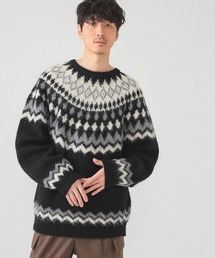 BEAMS | BEAMS / 3ゲージ シャギー ノルディック クルーネックニット(ニット/セーター)