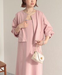 fredy emue | ポンチジャンスカ＋カーディガンセット(ジャンパースカート)