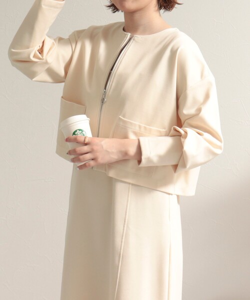 fredy emue（フレディエミュ）の「ポンチジャンスカ＋カーディガンセット（ジャンパースカート・レディース・ブラック/アイボリー/ベビーピンク・38）」の11枚目の写真