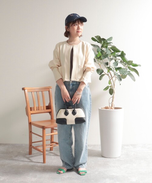 fredy emue（フレディエミュ）の「ポンチジャンスカ＋カーディガンセット（ジャンパースカート・レディース・ブラック/アイボリー/ベビーピンク・38）」の14枚目の写真