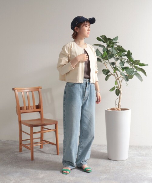 fredy emue（フレディエミュ）の「ポンチジャンスカ＋カーディガンセット（ジャンパースカート・レディース・ブラック/アイボリー/ベビーピンク・38）」の16枚目の写真