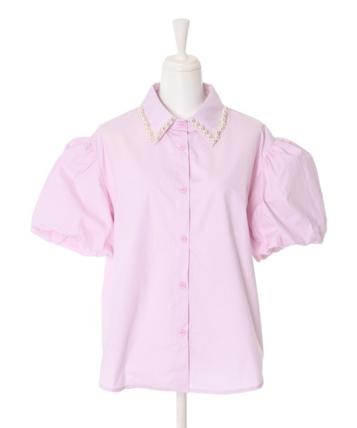 Narcissus(ナルシス)の「【WEB STORE限定】パールエリブラウス(シャツ/ブラウス・レディース・ブルー/ピンク・FREE)」の10枚目の写真