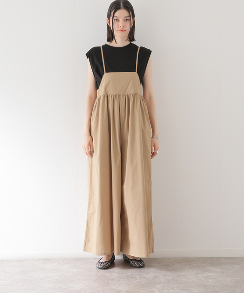 B.C STOCK(ベーセーストック)の「《追加3》Tシャツ付きサロペット(サロペット/オーバーオール・レディース・ベージュ/ブラック・FREE)」の20枚目の写真